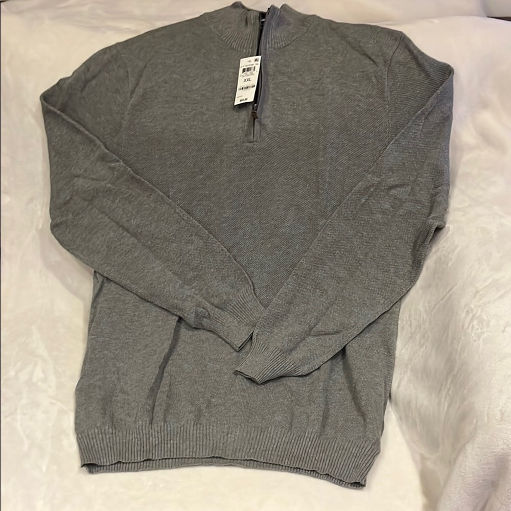 Club Room Gray 1/4 Zip Sweater